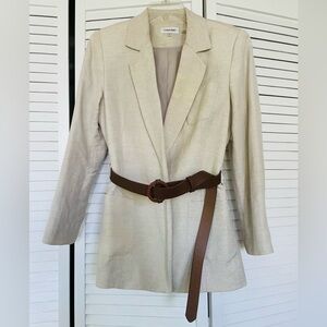 Calvin Klein Belted blazer.